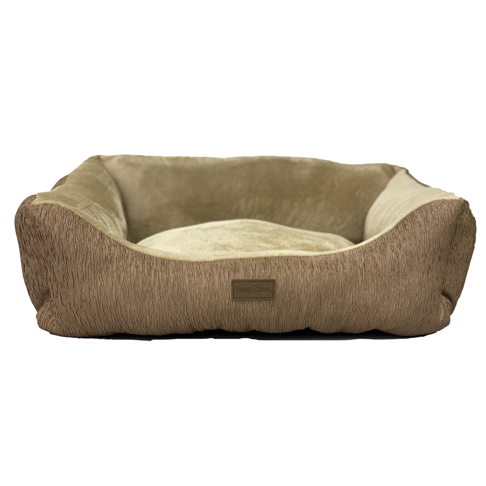 Ethical Pet Ethical Products Sleep Zone Woodgrain Stepin Taupe Dog Bed