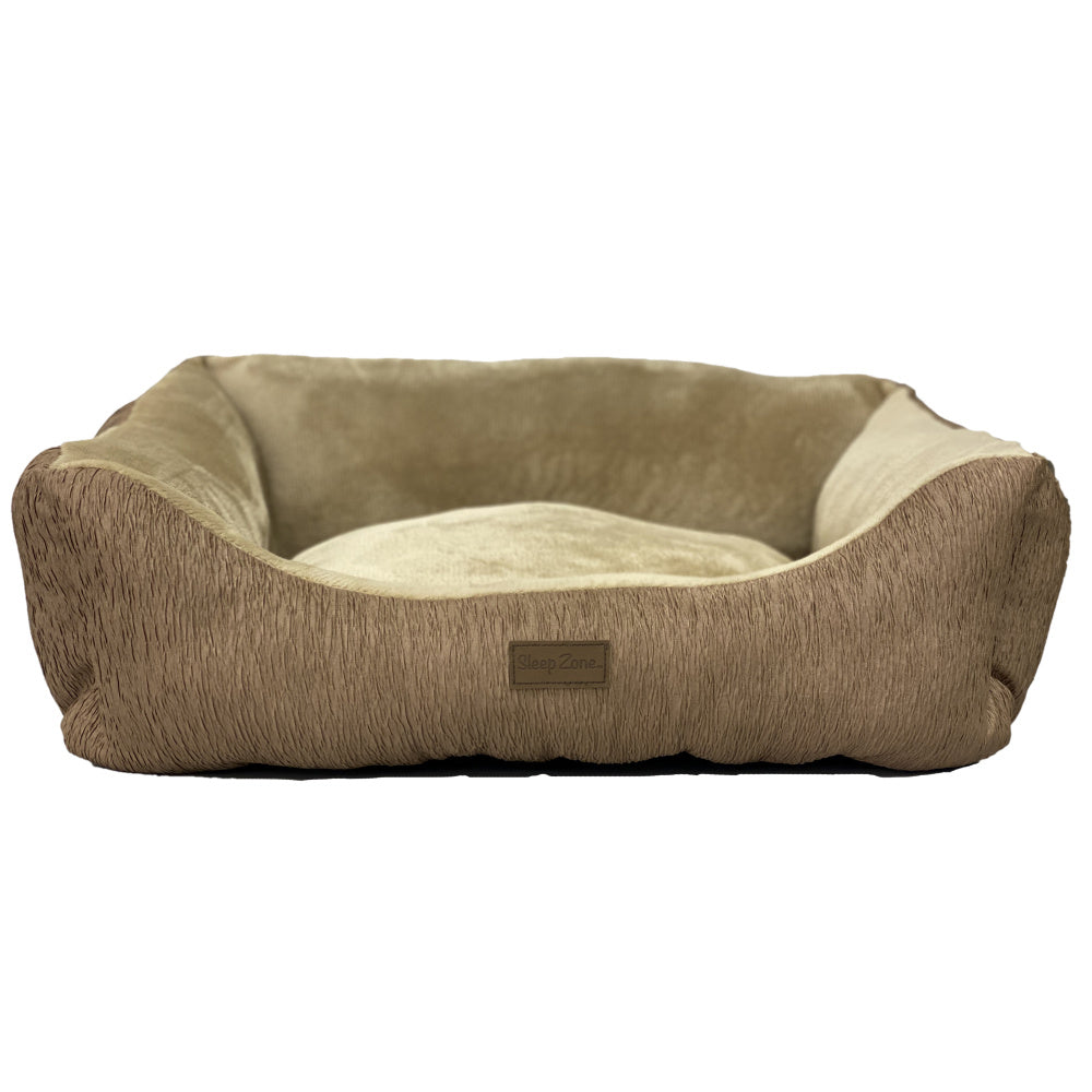 Ethical Pet Ethical Products Sleep Zone Woodgrain Stepin Taupe Dog Bed