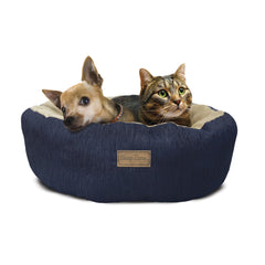 Ethical Pet Ethical Products Sleep Zone Woodgrain Round Navy Dog Bed