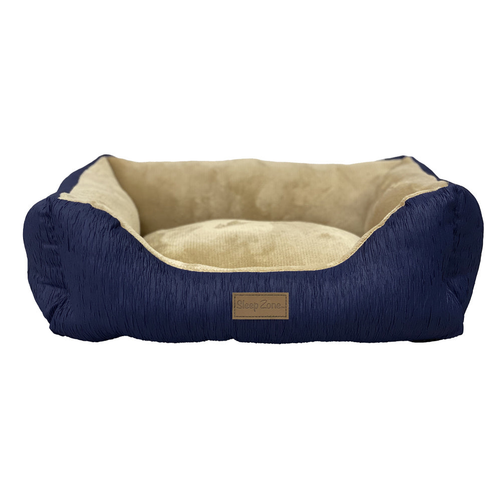 Ethical Pet Ethical Products Sleep Zone Woodgrain Stepin Navy Dog Bed