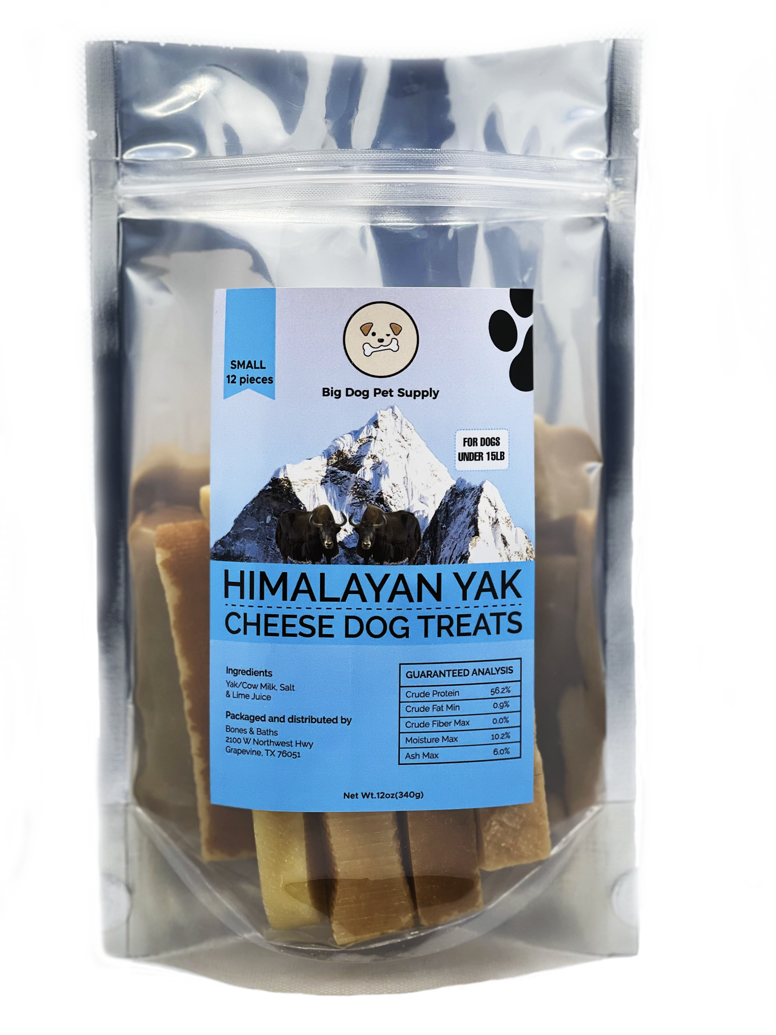 Big Dog Pet Supply Himalayan Yak Cheese Dog Treats-Small by Pieces