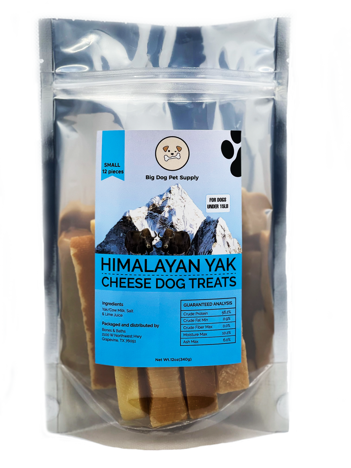 Big Dog Pet Supply Himalayan Yak Cheese Dog Treats-Small by Pieces