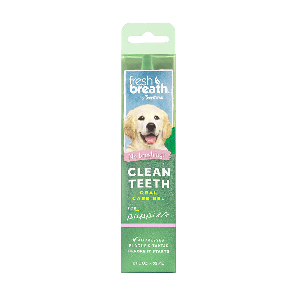 TropiClean® Fresh Breath® No Brushing Clean Teeth Dental & Oral Care Gel for Puppies 2 Oz