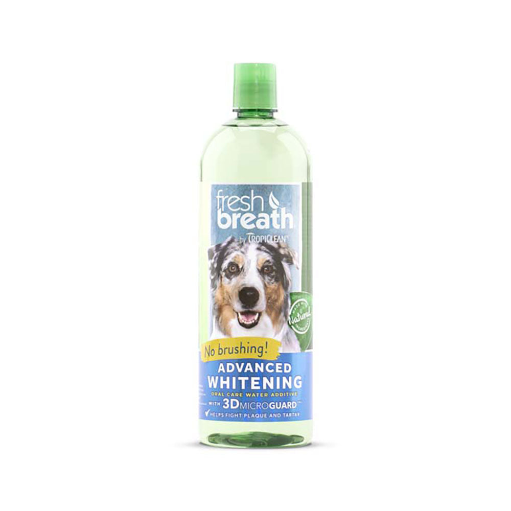 TropiClean® Fresh Breath by TropiClean Advanced Whitening Oral Care Water Additive for Dogs, 33.8oz