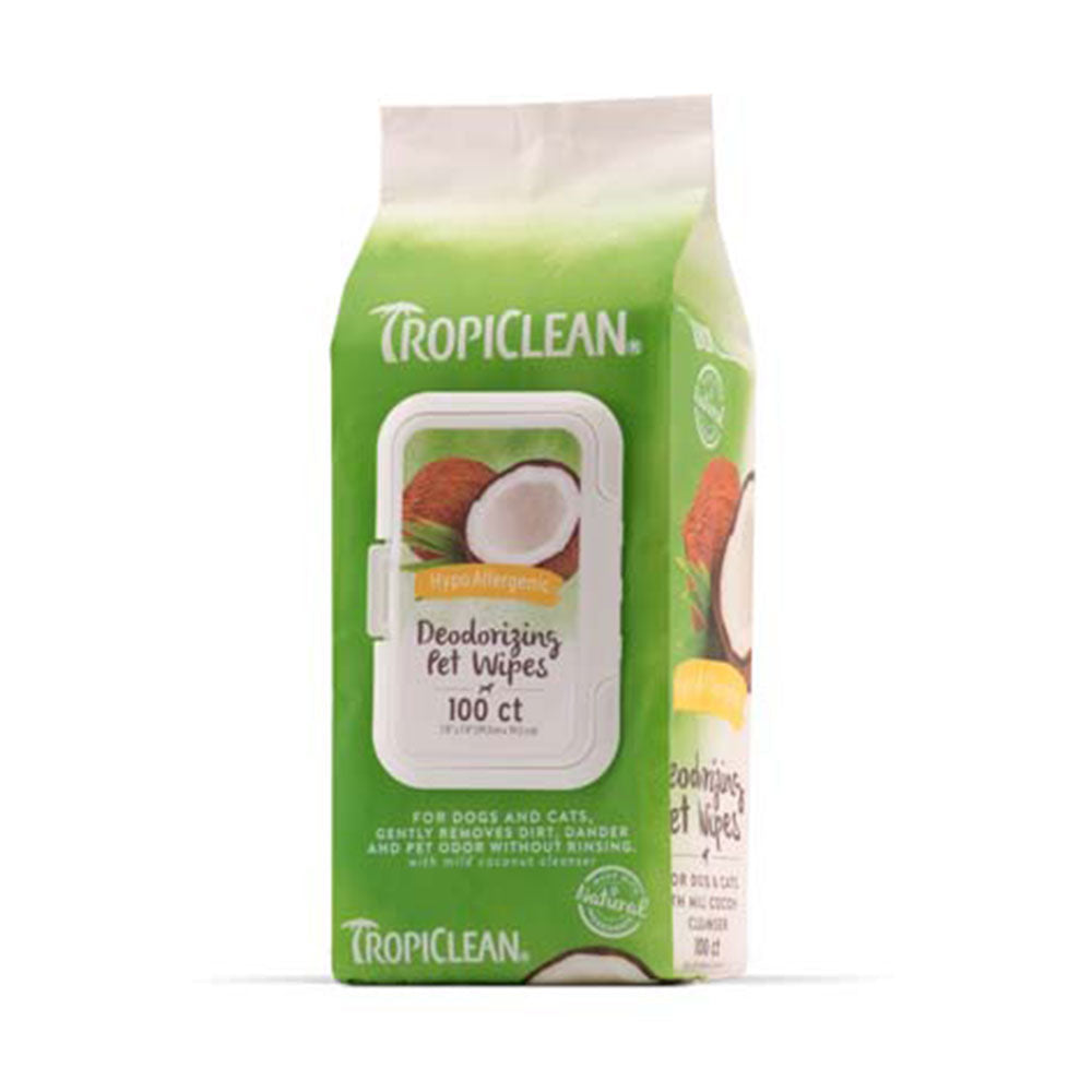 Tropiclean® Hypoallergenic Wipes for Dogs & Cats 100 Count