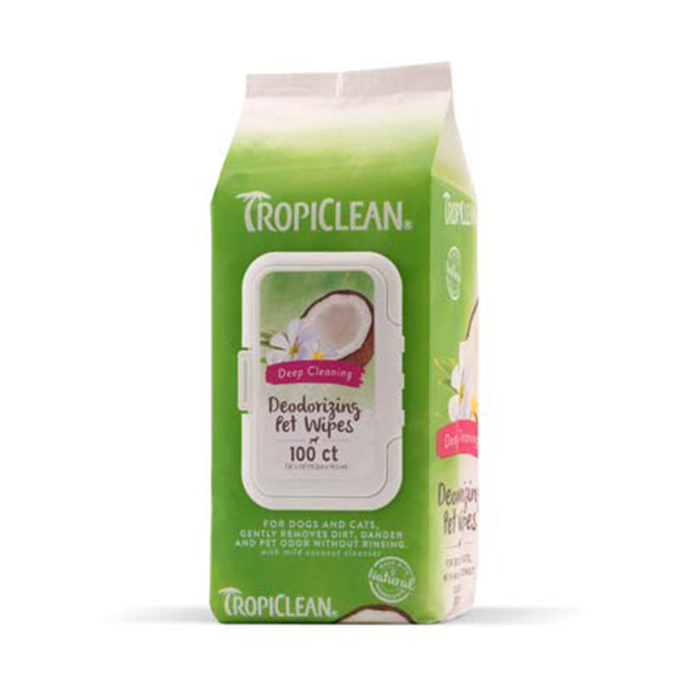 Tropiclean® Deep Cleaning Wipes for Dogs & Cats 100 Count