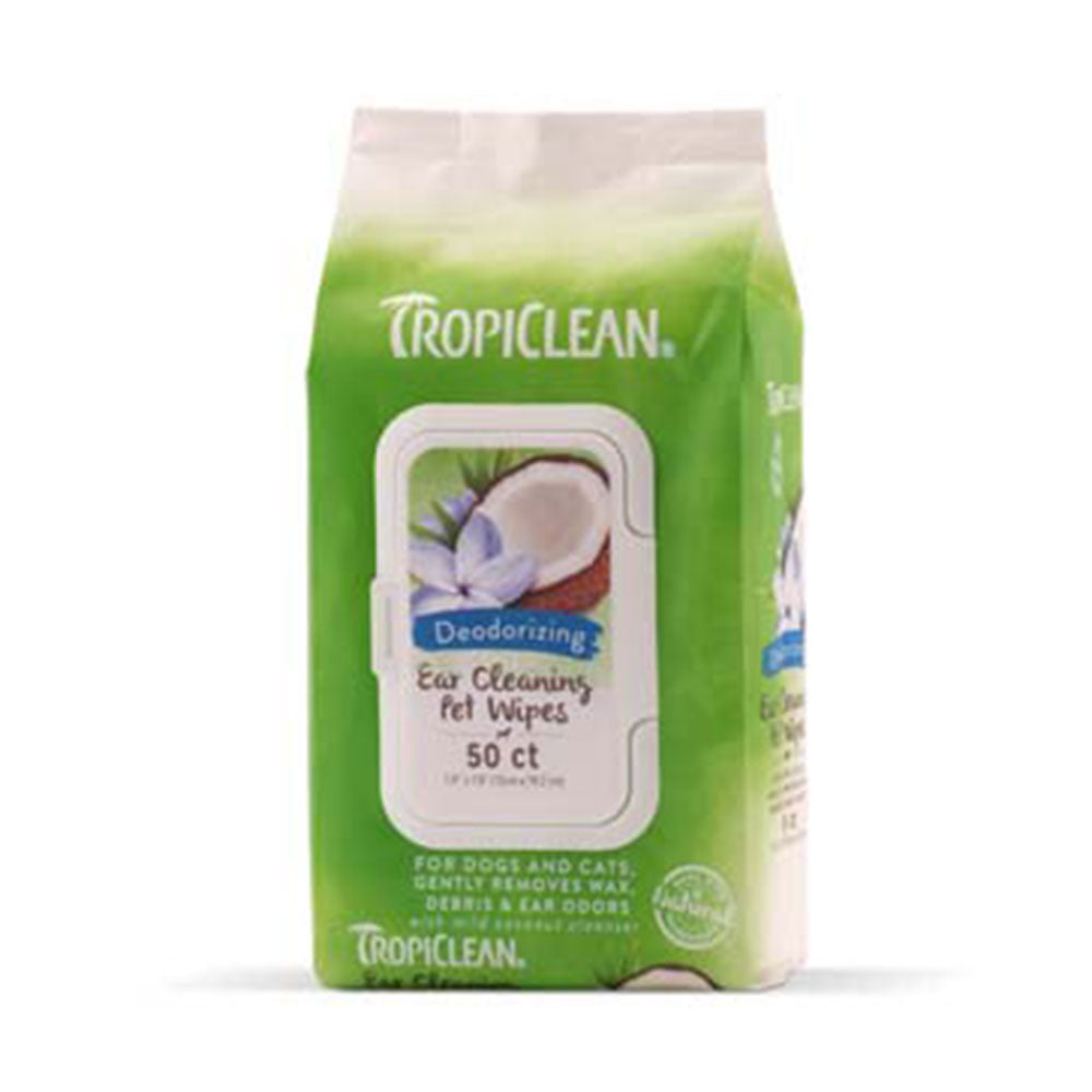 Tropiclean® Ear Cleaning Wipes for Dogs & Cats 50 Count