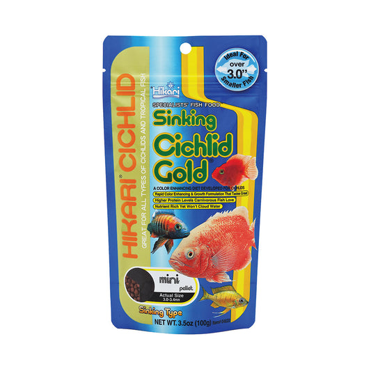 Hikari® Sinking Cichlid Gold® Mini Pellet Fish Food 3.5 Oz