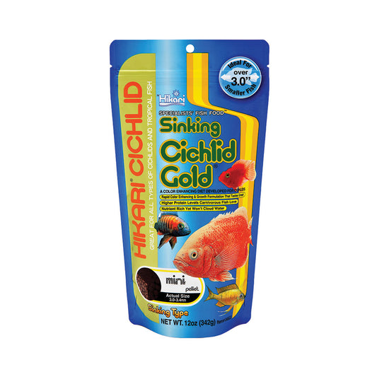 Hikari® Sinking Cichlid Gold® Mini Pellet Fish Food 12 Oz