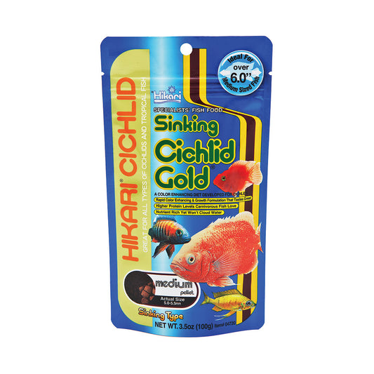 Hikari® Sinking Cichlid Gold® Medium Pellet Fish Food 3.5 Oz