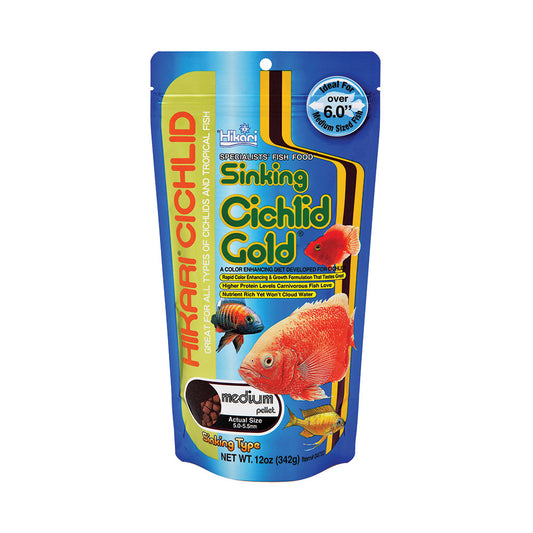 Hikari® Sinking Cichlid Gold® Medium Pellet Fish Food 12 Oz