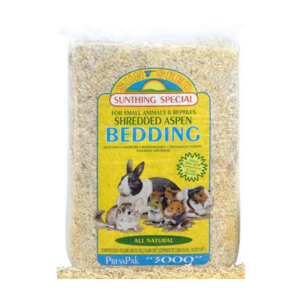 Sunseed® Shredded Aspen Bedding for Small Animals & Reptiles 2500 Cubic Inch