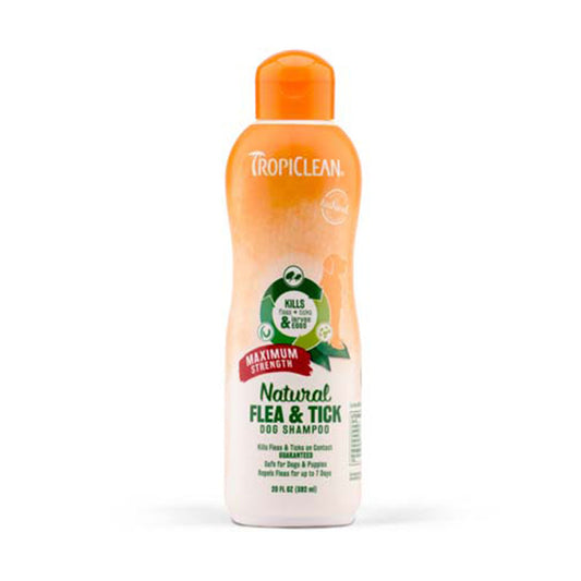 Tropiclean® Natural Flea & Tick Maximum Strength Shampoo for Dog 20 Oz