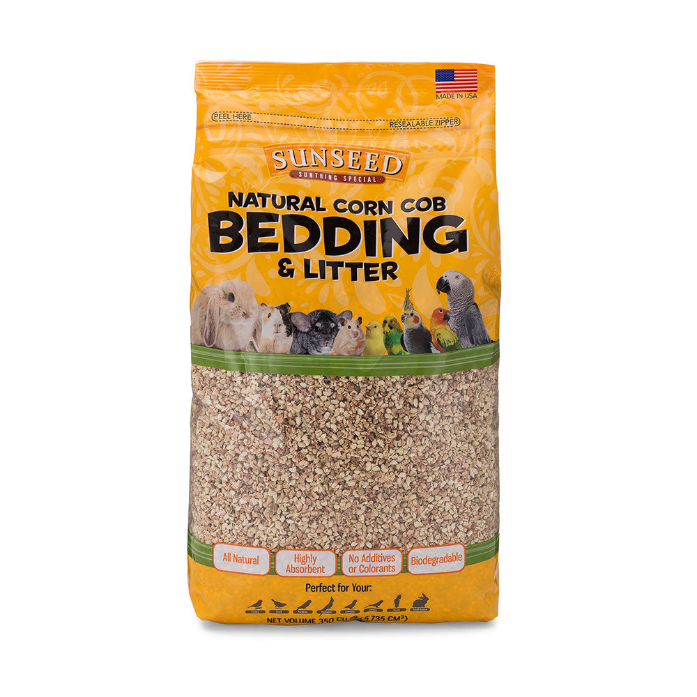 Sunseed® Natural Corn Cob Bedding & Litter for Small Animals & Birds 350 Cubic Inch