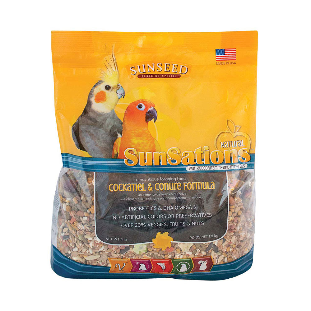 Sunseed® Sunsations™ Natural Cockatiel & Conure Formula 4 Lbs