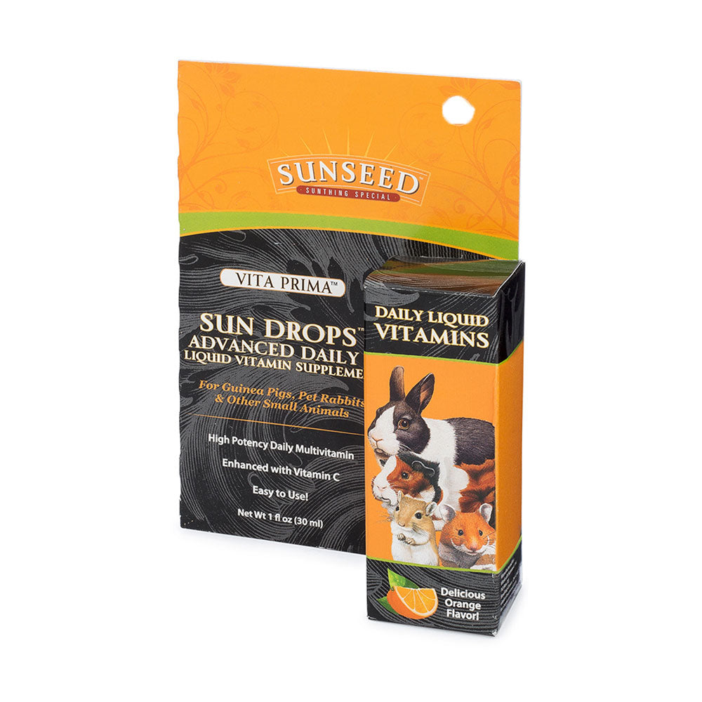 Sunseed® Vita Prima™ Sun Drops™ Advanced Daily V Liquid Vitamin Supplement for Small Animals 1 Oz
