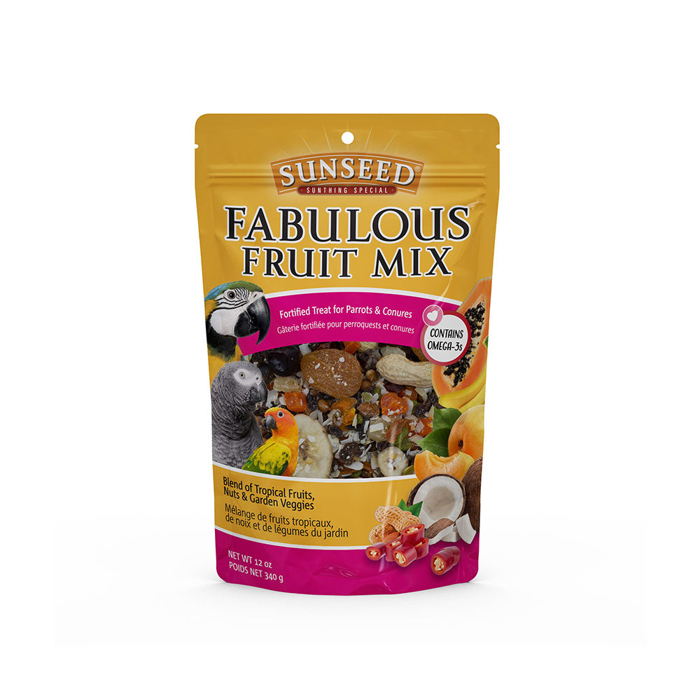 Sunseed® Fabulous Fruit Mix Treats for Parrots & Conures 12 Oz