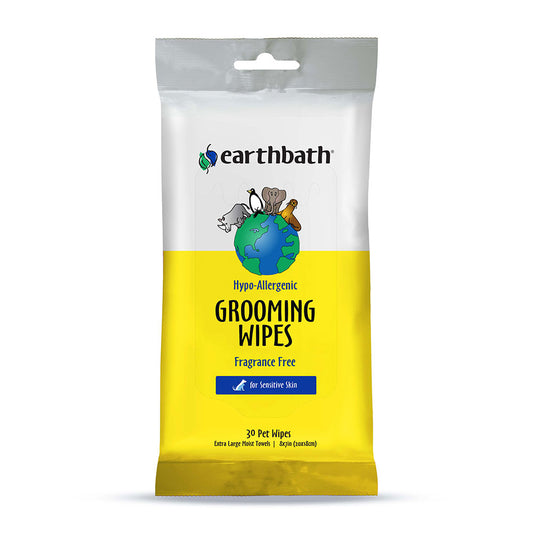 Earthbath® Hypo-Allergenic Fragrance Free Grooming Wipes 30 Count