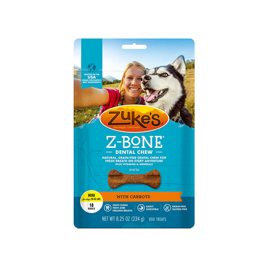Zuke's® Z-Bone® Mini Grain Free Dental Chews with Carrots Dog Treats 18 Count