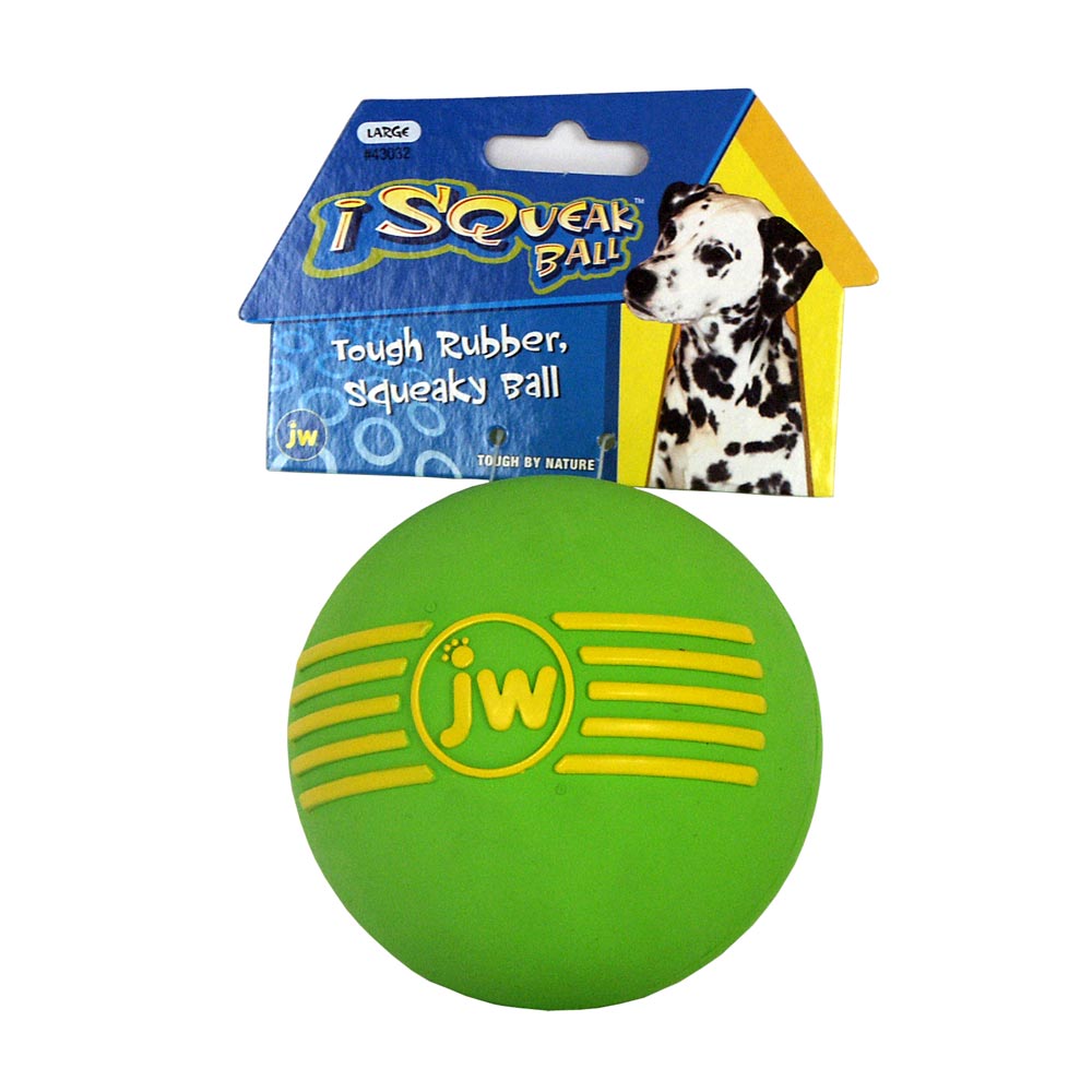 JW® iSqueak® Ball Dog Toy Assorted Color Large