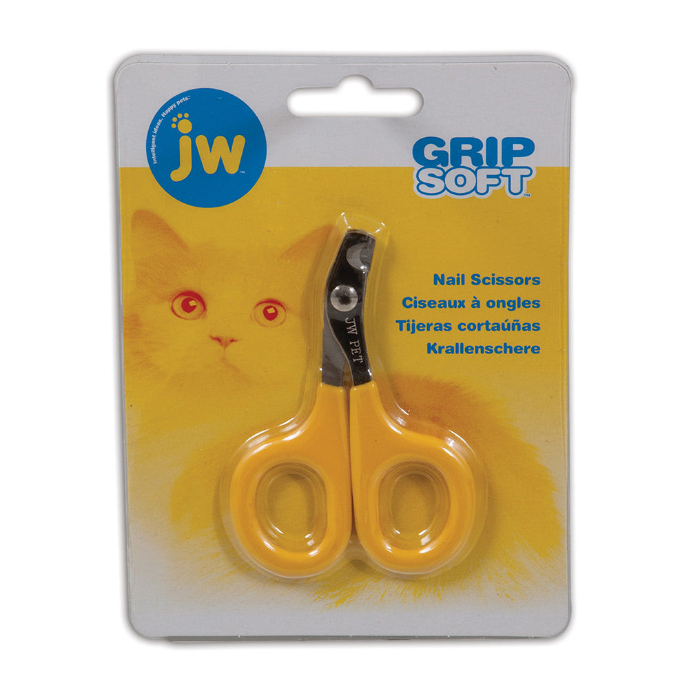 JW® Gripsoft® Cat Nail Clipper Gray/Yellow Color One Size