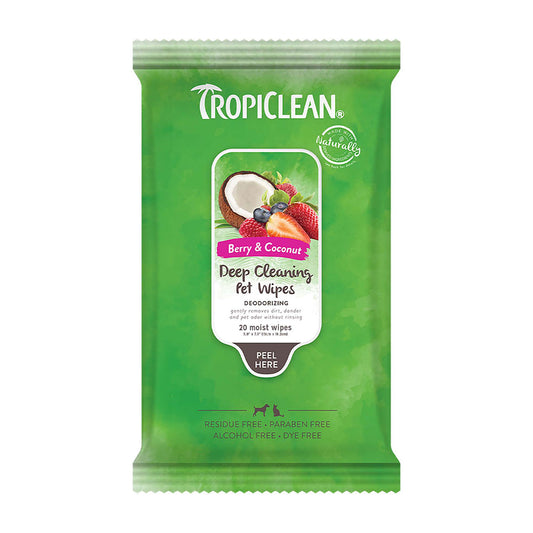 TropiClean® Deep Cleaning Wipes for Pets 20 Count