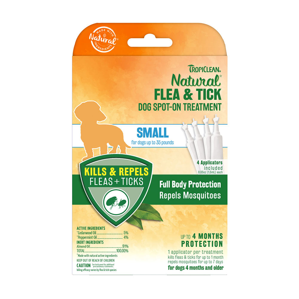 TropiClean® Natural® Flea & Tick Spot On Treatment for Small Dog