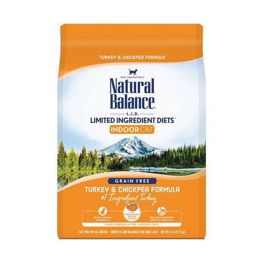 Natural Balance® Limited Ingredient Diets® Grain Free Indoor Turkey & Chickpea Dry Cat Formula 5 Lbs
