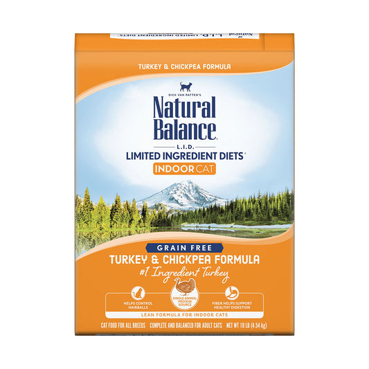 Natural Balance® Limited Ingredient Diets® Grain Free Indoor Turkey & Chickpea Dry Cat Formula 10 Lbs