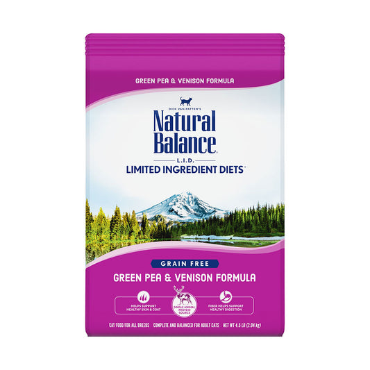 Natural Balance® Limited Ingredient Diets® Grain Free Green Pea & Venison Dry Cat Formula 4.5 Lbs