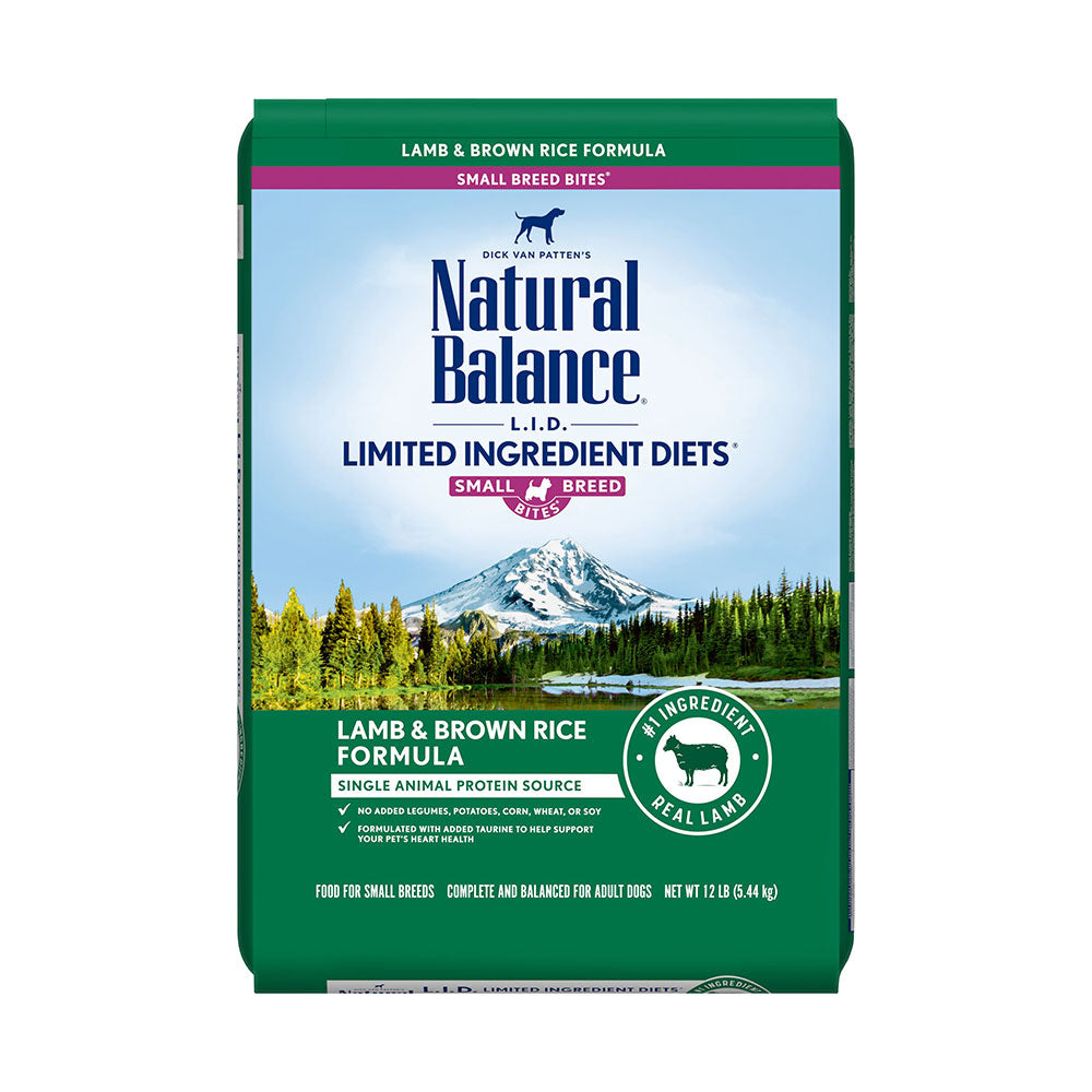 Natural Balance® Limited Ingredient Diet® Lamb Meal & Brown Rice Small Breed Bites Dry Dog Formula, 12 Lbs