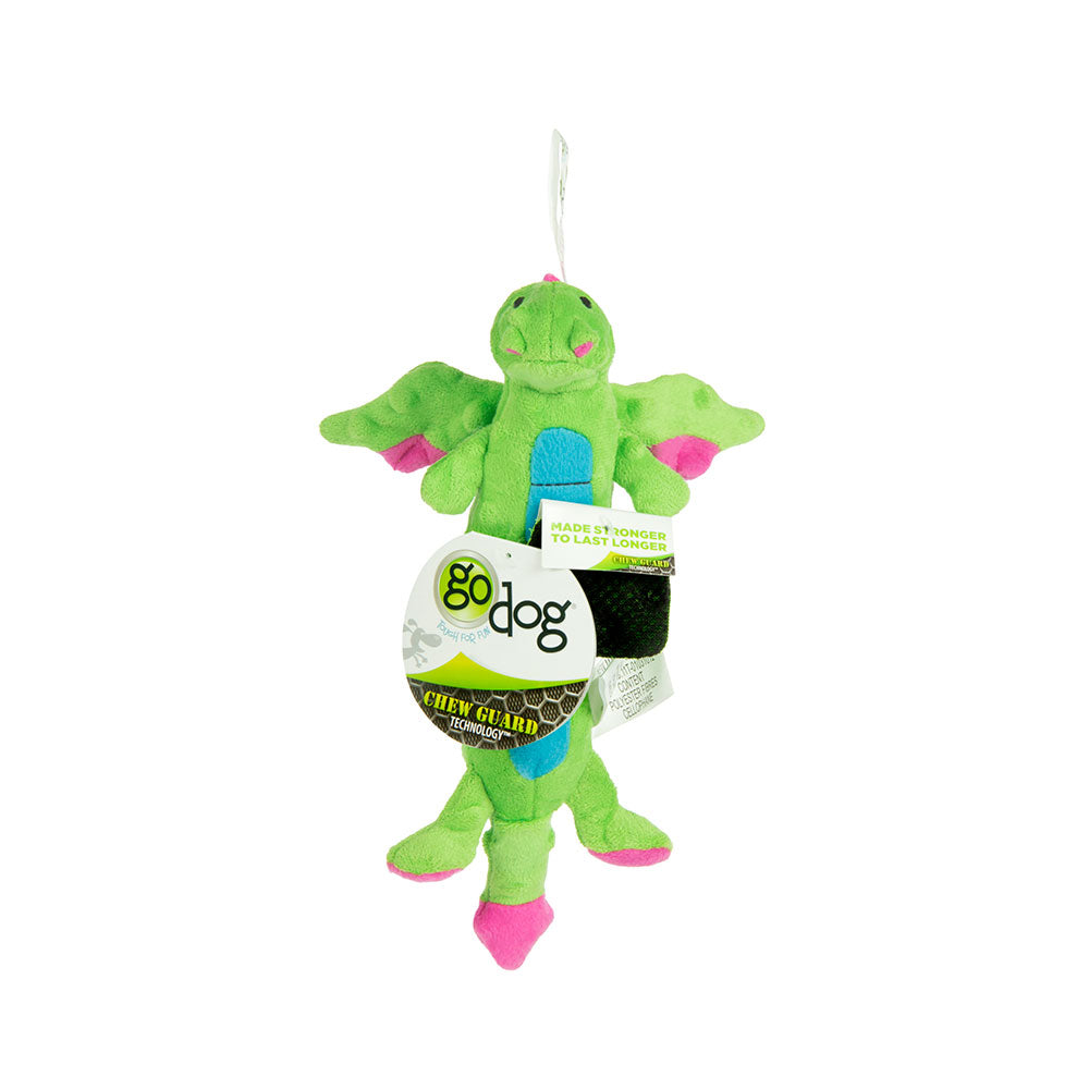 GoDog® Green Skinny Dragons Dog Toys Small