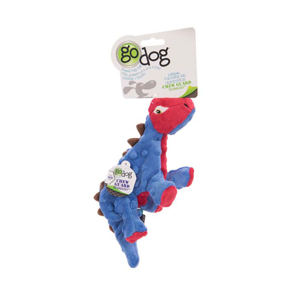 GoDog® Spike the Stegosaurus Dino Dog Toys Small Blue Color