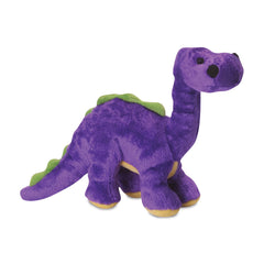 goDog® Dinos™ Bruto™ Chew Guard Technology™ Durable Plush Squeaker Dog Toy Purple