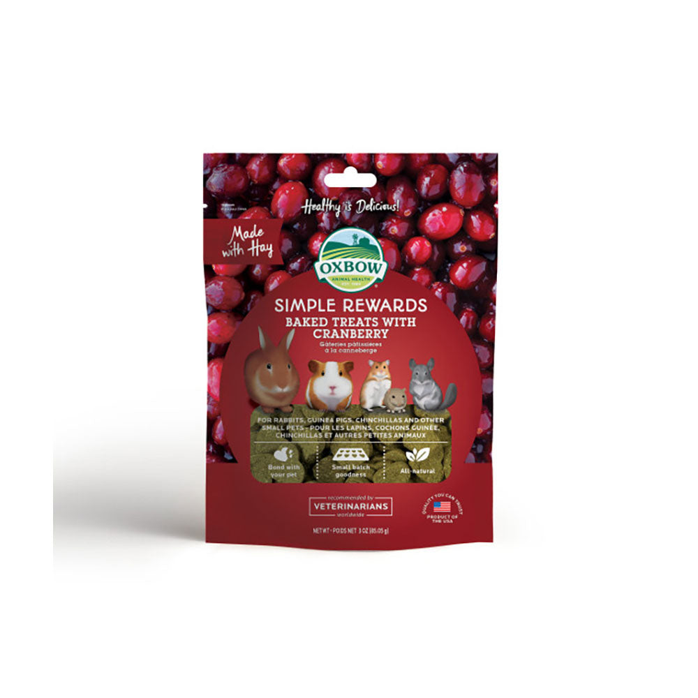 Oxbow Animal Health® Simple Rewards Baked Treats with Cranberry 2 Oz