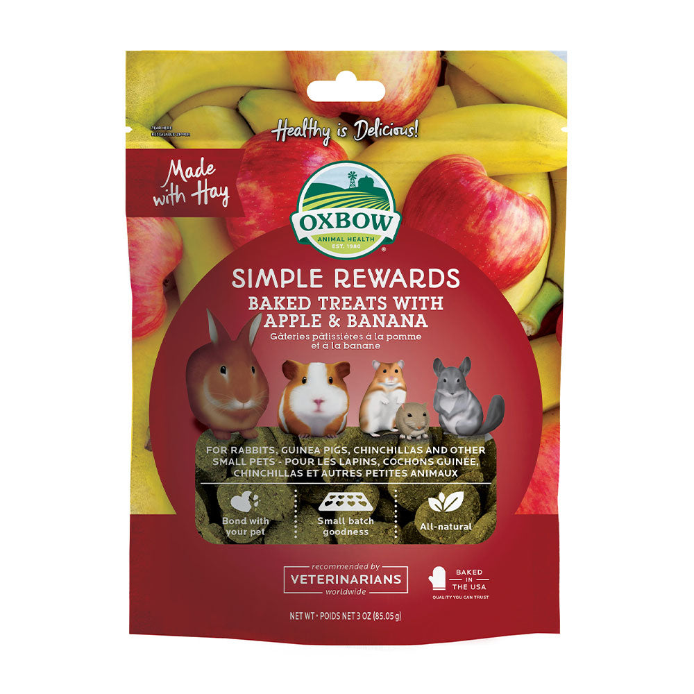 Oxbow Animal Health™ Simple Rewards Baked Treats with Apple & Banana 3 Oz