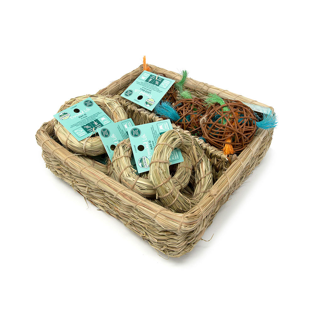 Oxbow Animal Health™ Enriched Life Hay-O & Loco Ball Basket Small Animals Toys