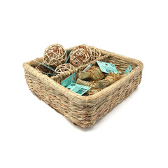 Oxbow Animal Health™ Enriched Life Deluxe Hay Wrap & Rattan Ball Basket Small Animals Toys