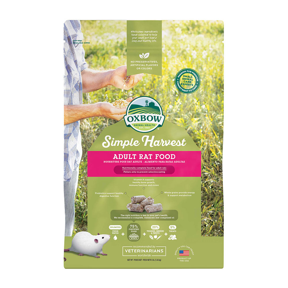 Oxbow Animal Health® Simple Harvest Adult Rat Food 3 Lbs