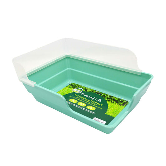 Oxbow Animal Health® Enriched Life Rectangle Litter Pan with Removable Shield