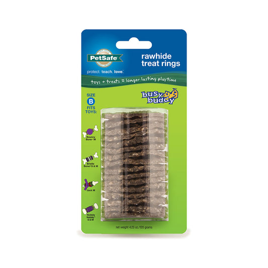 PetSafe® Busy Buddy® Sportsmen Ultra-Thick Natural Rawhide Rings for Dog Medium