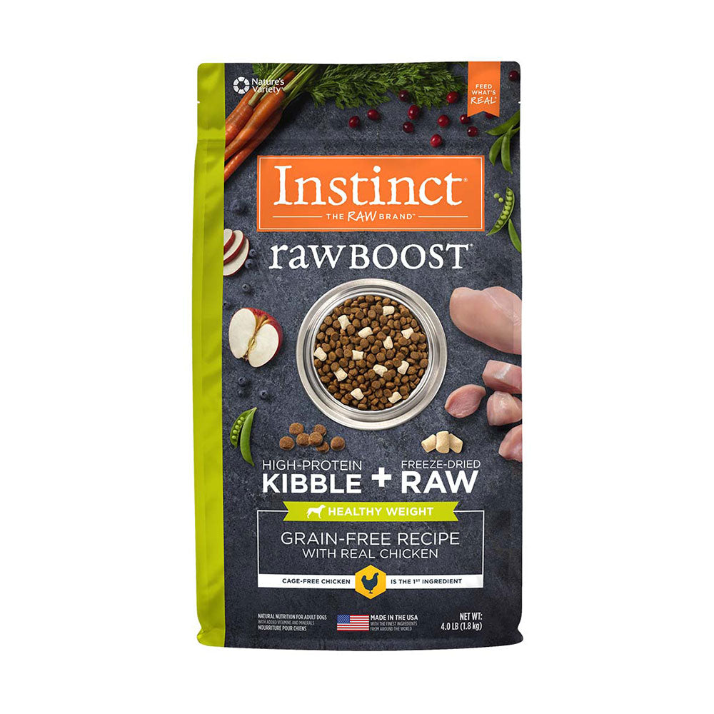 Instinct® Raw Boost® Grain Free Recipe with Real Chicken Healthy Weight Freeze Dried Dog Food 4 Lbs