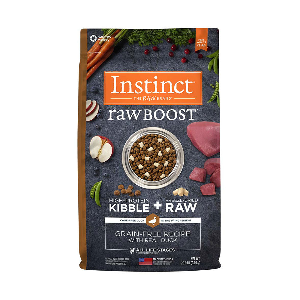 Instinct® Raw Boost® Grain Free Recipe with Real Duck Freeze Dried Dog Food 20 Lbs