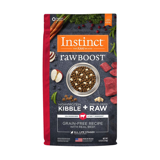 Instinct® Raw Boost® Grain Free Recipe with Real Beef Freeze Dried Dog Food 4 Lbs