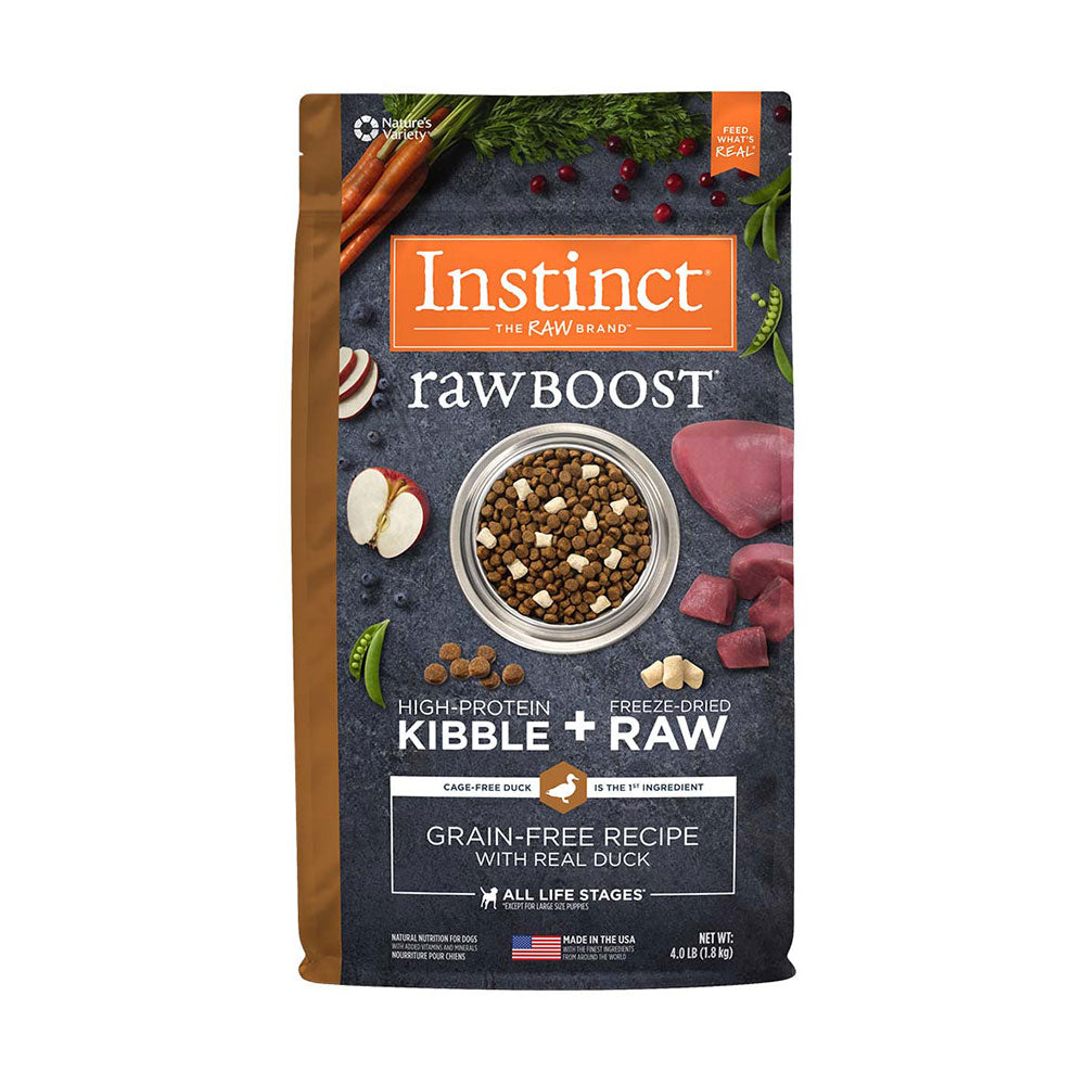 Instinct® Raw Boost® Grain Free Recipe with Real Duck Freeze Dried Dog Food 4 Lbs
