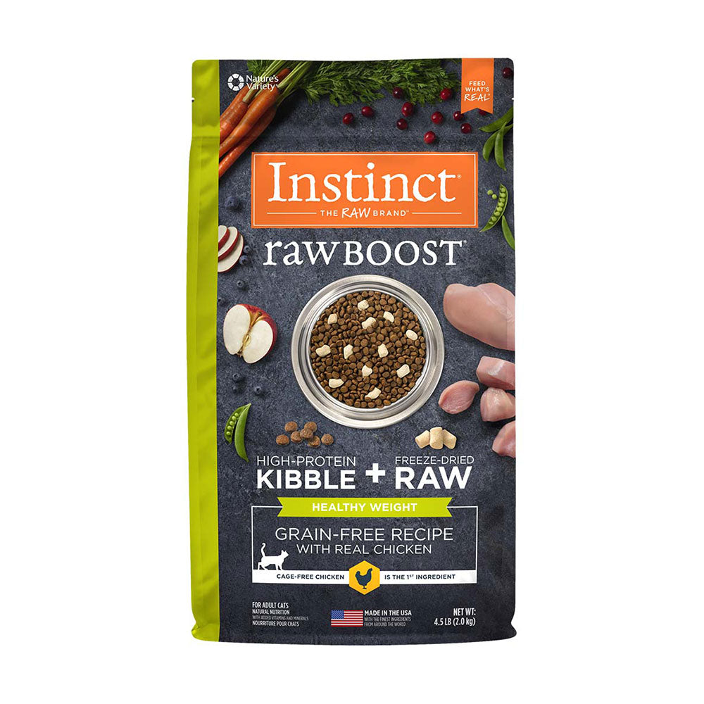 Instinct® Raw Boost® Grain Free Recipe with Real Chicken for Healthy Weight Freeze Dried Cat Food 4.5 Lbs