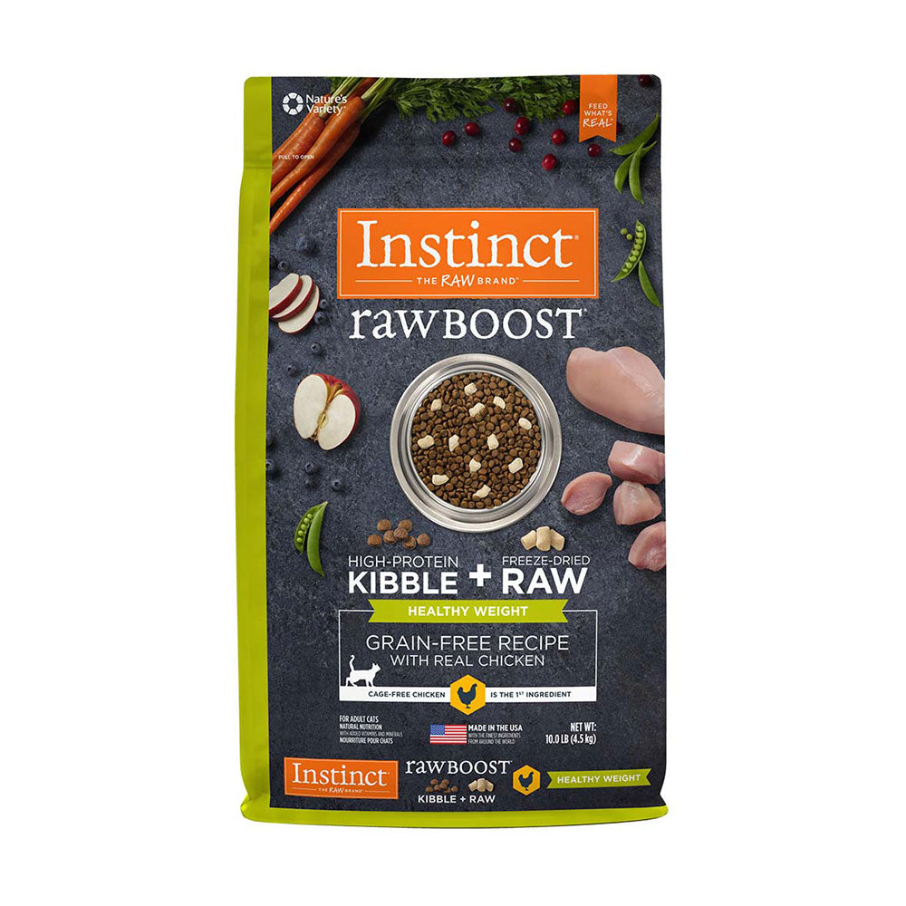 Instinct® Raw Boost® Grain Free Recipe with Real Chicken for Healthy Weight Freeze Dried Cat Food 10 Lbs