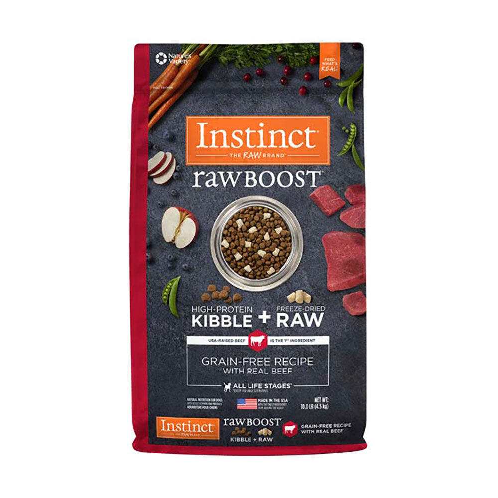 Instinct® Raw Boost® Grain Free Recipe with Real Beef Freeze Dried Dog Food 10 Lbs