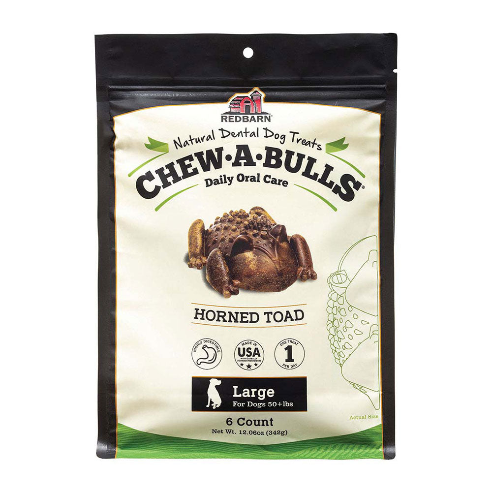 Redbarn® Chew-A-Bulls Toad Large 6 Pack