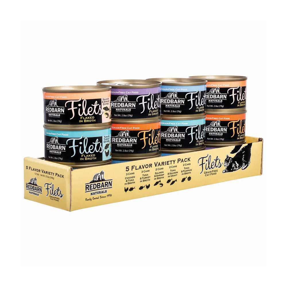 Redbarn® Filets Flaked In Broth Variety Pack Cat Food 2.8 Oz x 12 Count